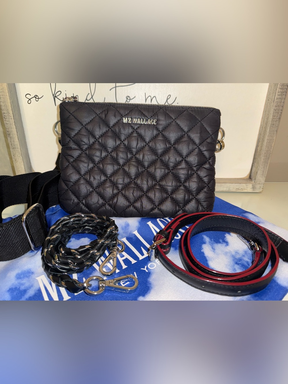 MZ Wallace Pippa Black Crossbody Bag-gently used